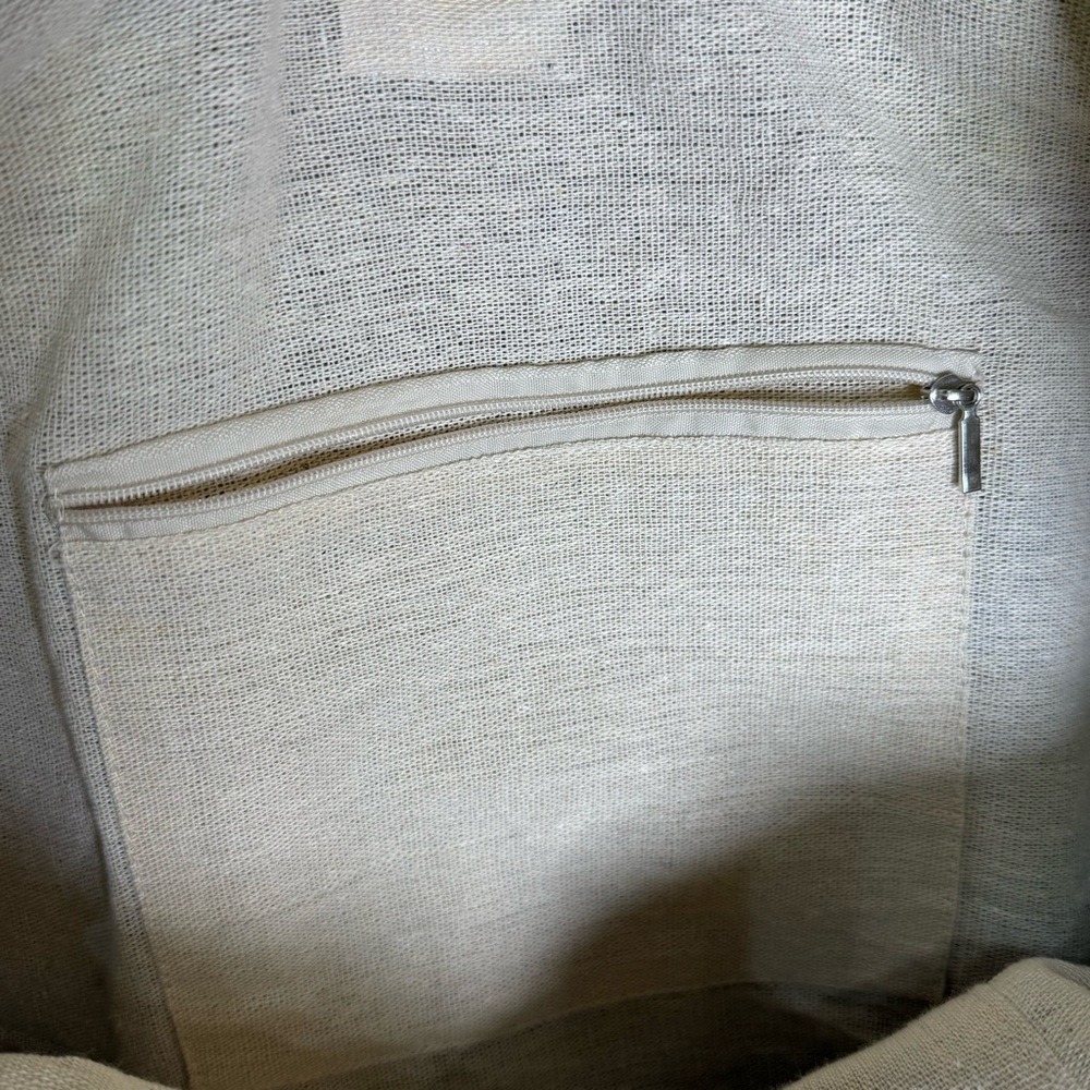 Shore Thing Woven Straw Beach Tote Bag‎ Striped Blue Lime Green Shell Tassel - Picture 9 of 12
